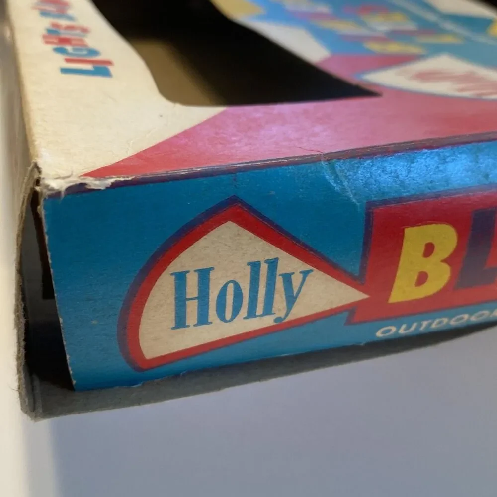 Vintage Holly Blinker Lites EMPTY BOX ONLY Very Colorful Large Letterpress USA